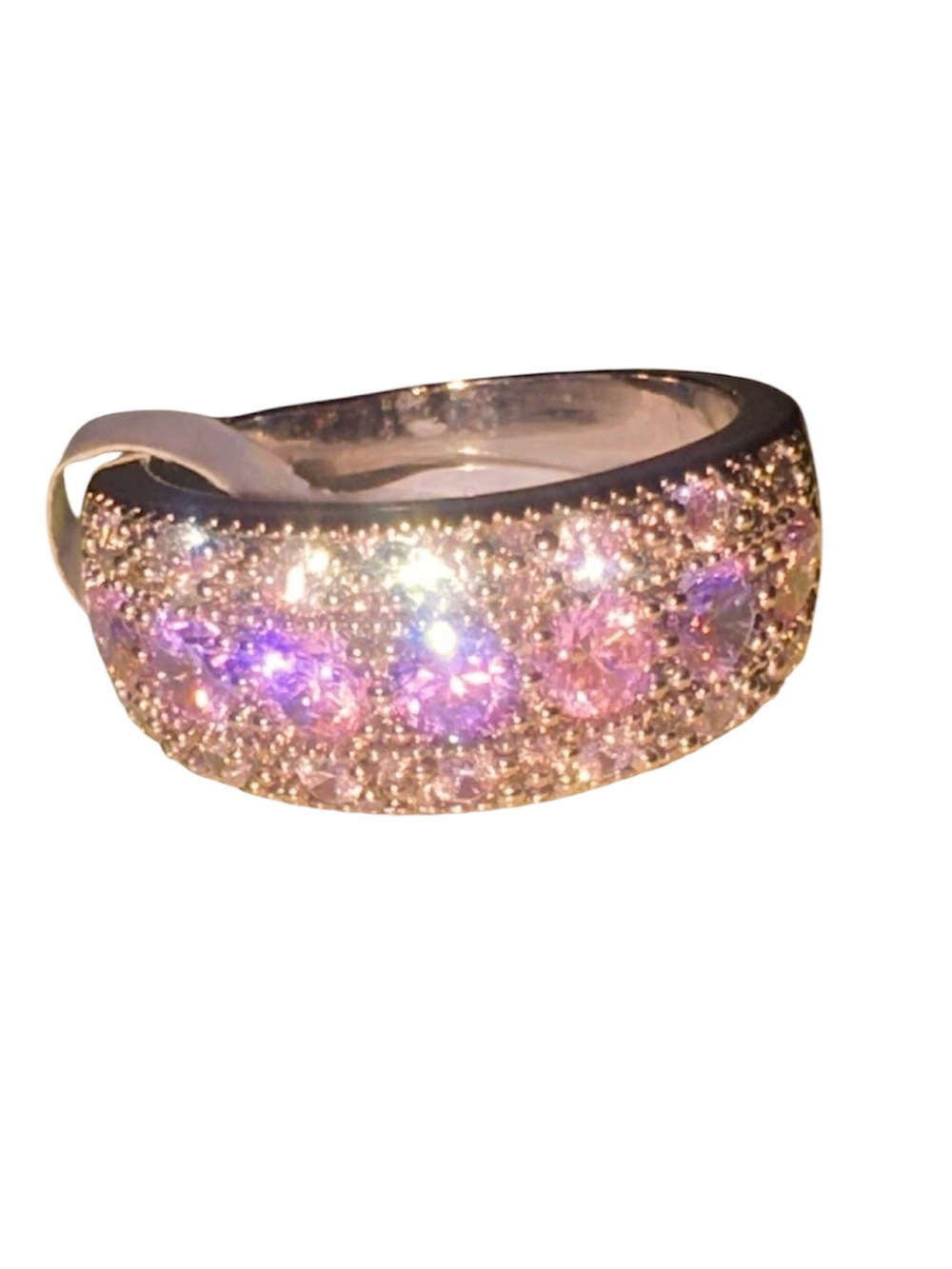 Beautiful Pink & Purple Rhinestone Ring
